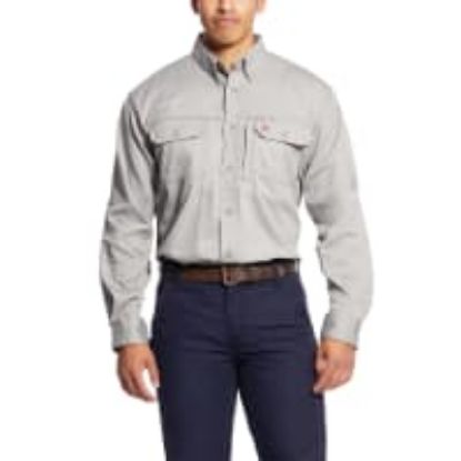 Picture of MENS FR SLD VENT LS WORK SHIRT SILVER FOX