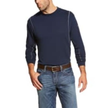 Picture of MENS FR AC CREW LS T-SHRT NAVY